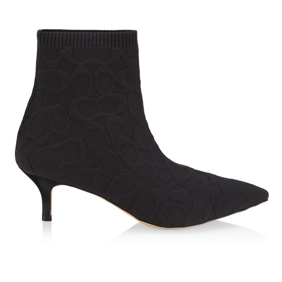 Jade Monogram Knit Ankle Booties - Picture 1 of 6